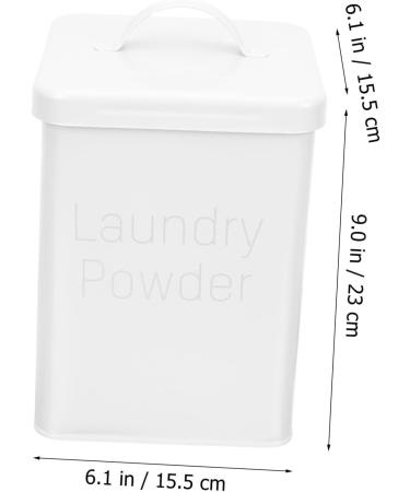 Baluue 2 Sets Washing Storage Bucket Stackable Storage Drawers Laundry White Wrought Iron - Buy Online on GoSupps.com
