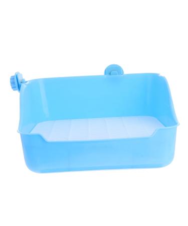 Angoily Rabbit Corner Toilet Rabbit Potty Trainer Hamster Bedding Cage Lacework Potty Trainer Pet Large medium Blue