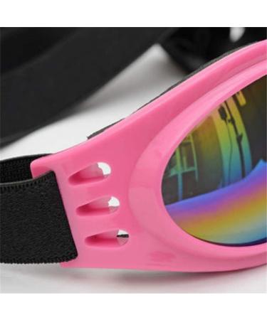 LoveAloe Dog Goggles Dogs Sunglasses Waterproof Doggles Adjustable Sunglasses for Small Medium Dogs Pink - Buy Online on GoSupps.com