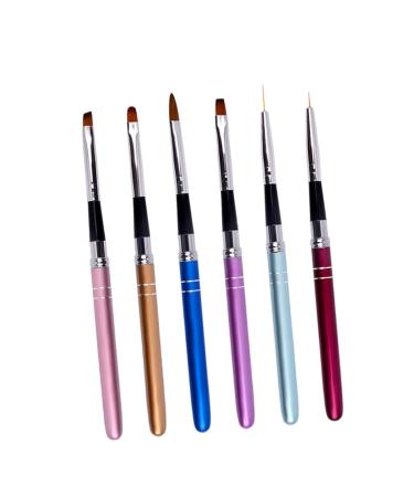 FRCOLOR Red Paintbrushes Set Stripers Nail Stripping Brush Dotting Painting Pen Nail Art Liner Brush Multifunction Fashion Design Pull Pen medium Red
