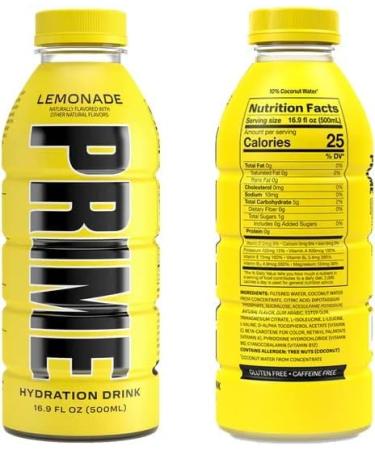Prime Hydration Sports Drink by Logan Paul & KSI Lemonade - 500ml