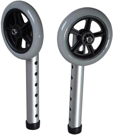 Exceart 2pcs Rolling Walker Replacement Wheels for Knee Scooter - Heavy Duty Wheelchair Walking Aid Accessories - Buy Online on GoSupps.com