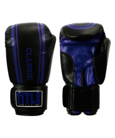 Title Classic Speed Boxing Gloves Black/Blue Regular