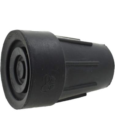 Pair of Genuine Ossenberg 20mm Heavy Duty Black Crutch/Walking Stick Tips - Premium Quality Ferules - Buy Online on GoSupps.com