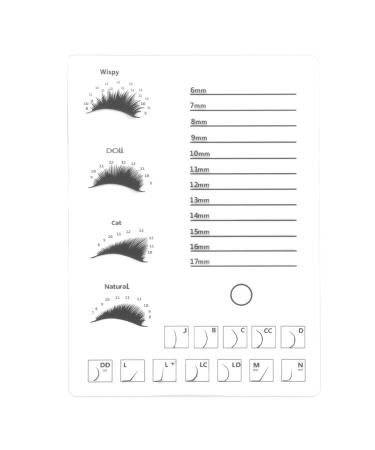 Beaupretty Eyelash Extensions Tray Acrylic Lash Pallet False Eyelashes Glue Pallet Holder Grafting Eye Lashes Extension Display Board for Salon Eyelash Extensions Transparent