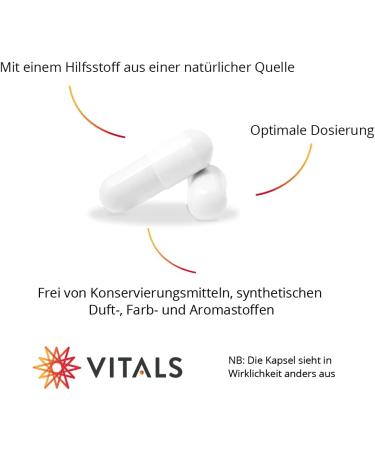 Buy Vitals L-Arginine 500mg - 100% Vegan & Natural Vegetable Capsules | 60 Count - Best Semi-Essential Amino Acid for Health - Buy Online on GoSupps.com