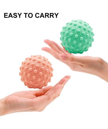 Hedgehog Massage Balls Set - 2 Piece Foot & Gymnastics Massage Balls (49mm) | Orange & Green Nopping Ball for Relaxation & Fitness - Buy Online on GoSupps.com