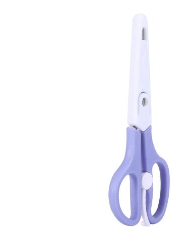 Baby Food Scissors Portable Stainless Steel Scissor Children Safety Food Cutter with Cover for Baby Infant Complementary Food(Purple) - Buy Online on GoSupps.com