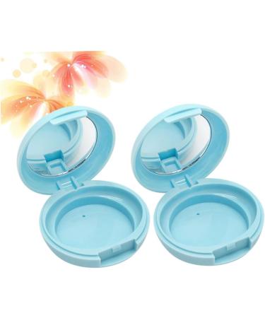 IWOWHERO DIY Makeup Powder Case 1 Set 2pcs powder compact container face powder container loose powder empty box powder puff 6.1x6.1cm Blue - Buy Online on GoSupps.com