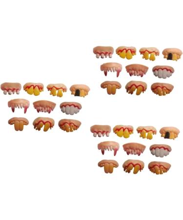 NOLITOY 15 Pcs White Fake Joke Teeth Set | Vampire Denture & Braces | Children's & Adult's Funny Artificial Teeth - Buy Online on GoSupps.com