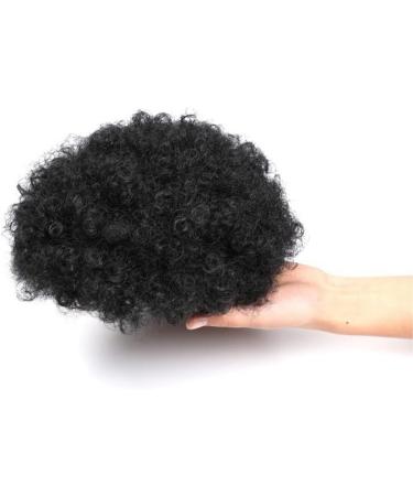 Synthetic Afro Puff Drawstring Ponytail Short Kinky Curly Hair Bun Extension Clip in Ponytail Hairpieces Short Curly Updo Hair Afro Bun Afro Chignon for Women Lady Girls (Black 8Inch) - Buy Online on GoSupps.com
