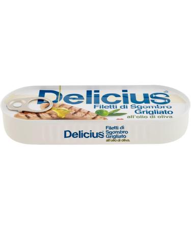 Delicious Delicius Filetti di Sgombro Grigliati allOlio di Oliva grilled mackerel fillets in olive oil rich in Omega 3 highquality blue fish 110 g can + Italian Gourmet Polpa di Pomodoro 400 g can - Buy Online on GoSupps.com