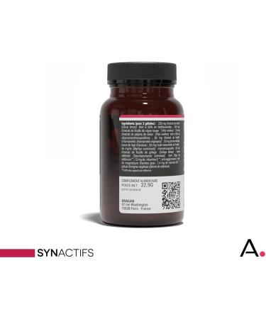 ARAGAN - Synactif Pack of 2 Circactif Pill Box - Heavy Leg Circulation Food Supplement - Red Vine Grape Lemon Vitamins - 60 Capsules - 1 Month Take - Made in France - Buy Online on GoSupps.com