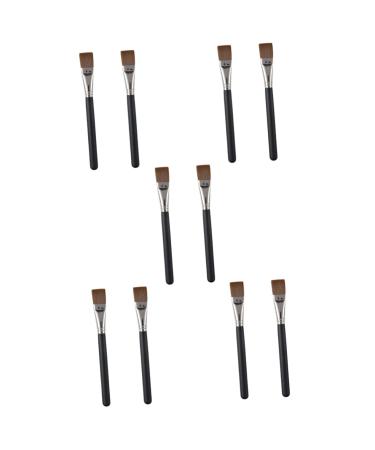 10 Pieces Brush Foundation Brush Facial Cleansing Brush Makeup Applicator Forming Brush for Applying a Face Clay Home Synthetic Fibre No Trace Sponge Miss