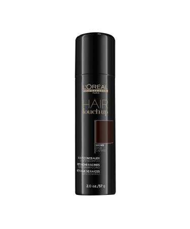 L'Oreal Professionnel Hair Touch Up | Root Concealer Spray | Blends and Covers Grey Hair | Does Not Transfer or Smear Brown 2 Ounce