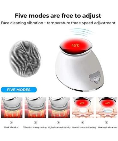 Facial Cleansing Brush Waterproof Face Spin Brush Set - 5 Speed for Deep Cleansing Exfoliating Blackhead Massaging - Buy Online on GoSupps.com