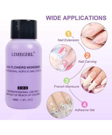 40ml Manicure Crystal Powder Carving Fluid Nail Crystal Liquid Women Girls Nail Decor Acrylic Nail Liquid Monomer Non Yellowing - Buy Online on GoSupps.com