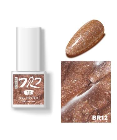DERIZI 60 Colors Gel Nail Polish Semipermanant Nail Polish Varnish Semi-Permanent Varnish UV Nail Gel Primer Soak Off Nail Art - (Color: BR12-8ml)