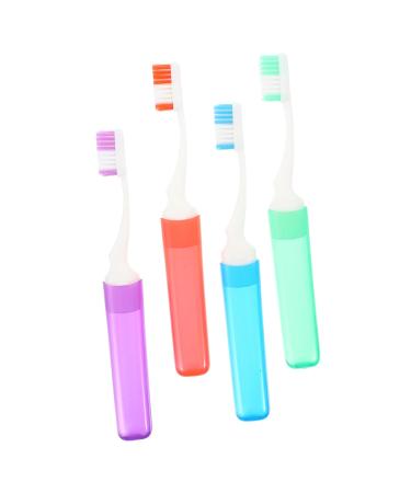 Minkissy 4 pieces of travel fine toothbrush toothbrush for toothbrush with soft bristles light toothbrush portable toothbrush travel accessories travel pp child steel struts manual