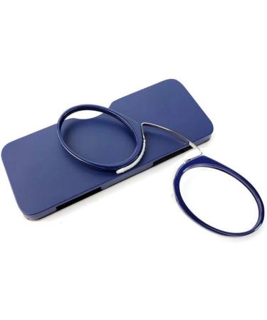 Unisex Reading Glasses +2.0 | Compact Vision Aid Mini Nose Clip | Non-Slip & Portable - Always at Hand (Blue) - Buy Online on GoSupps.com