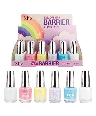 S.HE Peel Off Nail Barrier Liquid Tape SET OF 6 BEAUTY TALK LA