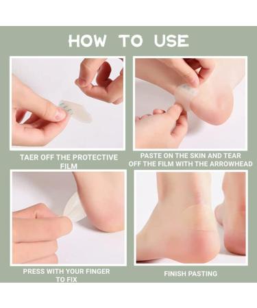 Invisible Blister Plasters Bandages - 16 Pcs Blister Gel Guard for Feet, Fingers, Toes - Waterproof Blister Protector - Ski & Outdoor Activities - 4 * 4P - Buy Online on GoSupps.com