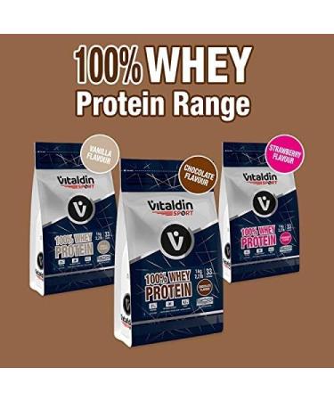 VITALDIN SPORT 100% Whey Protein 1kg 100% Whey Protein Powder with Digezyme Muscle Building & Recovery Chocolate Flavor 6.5g BCAA per Serving No Added Sugars - Buy Online on GoSupps.com