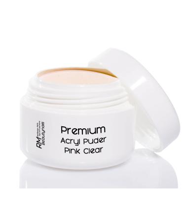 20g Acrylic Powder Pink Clear for nail design in studio quality 20 g (1 pack)