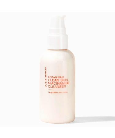 Josie Maran Argan Milk Clean Skin Niacinamide Cleanser - Dissolves Makeup Without Chemcails (118 Ml |4 Fl. Oz.)