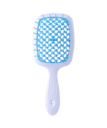 Comb Fluffy Shaped Comb Mesh Comb Wide Tooth Air Cushion Comb Massage Hair Brush Styling Tool Wide Tooth Comb (Color : Blau)