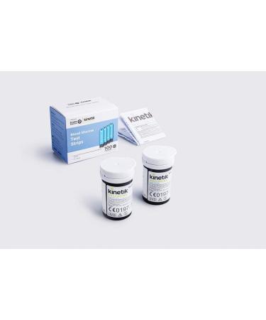 Kinetik Wellbeing Blood Glucose Test Strips (Pack of 100) Used by The NHS Test Strips Available on Prescription & Finger Pulse Oximeter in Association with St John Ambulance 100 Test strips + Oximeter - Buy Online on GoSupps.com