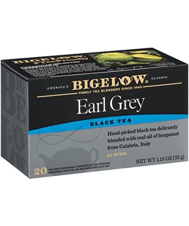 Bigelow Earl Grey Black Tea, Caffeinated, 20 Count (Pack of 6), 120 Total Tea Bags Earl Grey 20 Count (Pack of 6)