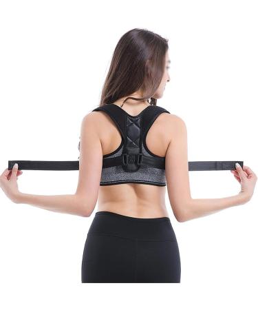 ZUIAI Posture Corrector Adjustable Back Support Belt Spine Back Shoulder Brace Support Belts Adult Invisible Hunchback Belts(B Black CH) Small B Black - Buy Online on GoSupps.com
