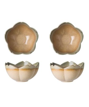 Fruit Bowl Snack Containers Soy Sauce Set Flower Shape Ceramic Appetizer Plate Dipping Bowl Mini Condiment Bowl Soy Sauce Vinegar Snack Salad Olive Oil Breakfast Bowls (Color : D) (B)