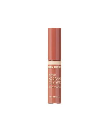 Ruby Kisses Butter Bomb Gloss - Natural Nude Lip Gloss with Vitamin E, 7.8mL (Naked) - Buy Online on GoSupps.com