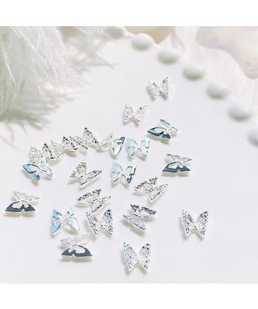 KACHIMOO 50 Silver Butterfly Nail Charms for Acrylic Nails - DIY Craft & Nail Art Accessories - Buy Online on GoSupps.com