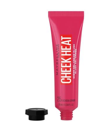 Maybelline New York Cheek Heat Blush 25 Fuchsia Spark - Water-Based Gel Formula for Glossy Finish | International Shipping Available - Buy Online on GoSupps.com