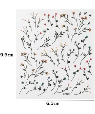 Hot DIY Manicure Nail Art Decoration Summer Blossom Flowers Leaves Nail Sticker 3D Decals Rose Branch Designs(DP-135) (DP) - Buy Online on GoSupps.com