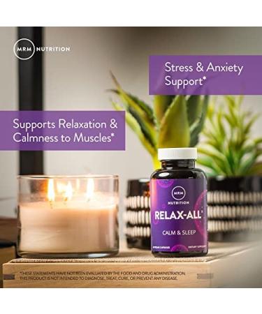 MRM Relax-All Calm & Sleep - 60 Vegan Capsules for Stress Relief & Better Sleep - Buy Online on GoSupps.com