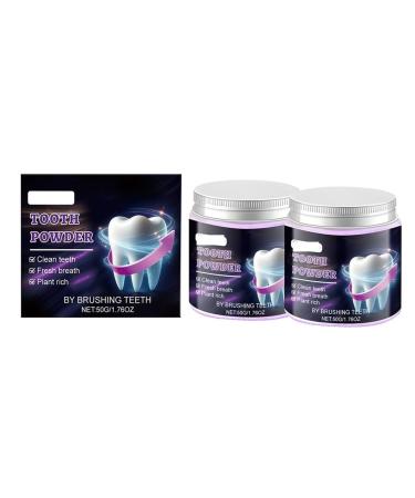 Purple Tooth Powder - Reduces Teeth Surface Stains Long-Lasting Freshness Improves Oral Comfort Easy Daily Use(2pcs)