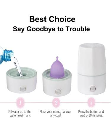 Mottery Menstrual Cup Steamer Machine - High Temperature 99.9% Dirty Removal in 8 Minutes - Leak-Free Feminine Hygiene Solution (Model Five) - Buy Online on GoSupps.com
