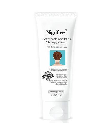 Nigrifree Acanthosis Nigricans Therapy Cream - Dark Spot Corrector Cream - Acanthosis Nigricans Treatment Reduces Dark Elbows Knees Underarms Bikini area & Neck - 10% Lactic Acid + 0.1% Retinol (1 PC)