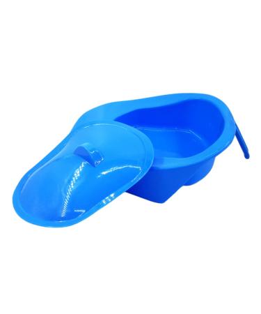 SHOWERORO 1pc Bedpan with Cover Bed Pan for Women Camping Portable Toilet Bed Pans for Elderly Men Unisex Potty Urinal for Car Pregnant Urinal with Lid Toilet Pot for Bedridden Patients Blue