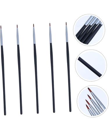 BIUDECO 5pcs Fine Eyeliner Brush Lip Applicator Makeup Liner Brush for Eyes Gels Fiber Black - Buy Online on GoSupps.com