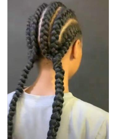 LOHXINHAIR 24 Inch Black Kanekalon Jumbo Bohemian Braiding Hair 6 Packs - High Temperature Synthetic Crochet Extensions for Black Women - Buy Online on GoSupps.com