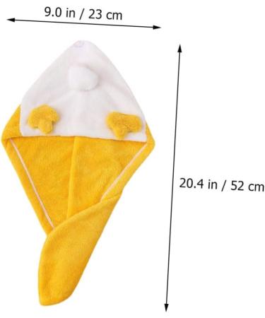 Amosfun 4pcs Coral Fleece Dry Hair Hat Wet Hair Dry Towel Elastic Hair Bands Microfiber Hair Fast Drying Towel Girls Hair Ties Girls Towel Wet Hair Towel Quick Contract Cute Yellowx4pcs 52x23cmx4pcs - Buy Online on GoSupps.com