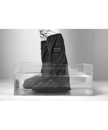 Springen Waterproof Rain Boot Shoe Covers with Zipper - Black, 1 Pair (X-Large) - Reusable, Foldable, Non-Slip - for Cycling, Motorcycle - Men & Women - Buy Online on GoSupps.com