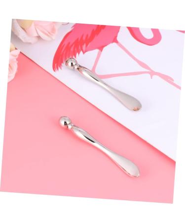 Minkissy Eye Massage Device - 2 Piece Skin Care Tool for Tiredness Relief & Anti-Fold - Silver Face Beauty Stick (8x0.5cm) - Buy Online on GoSupps.com