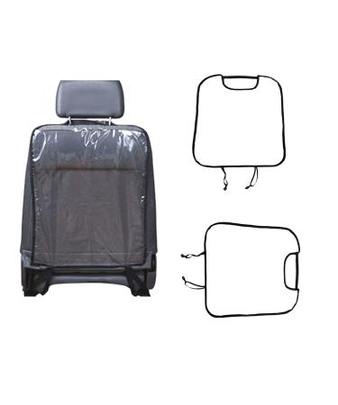 SULCMOD 2 Pcs Kids Back Seat Protectors Transparent Car Kick Mats Waterproof Seat Back Covers for Preventing from Dirt Mud Scratches