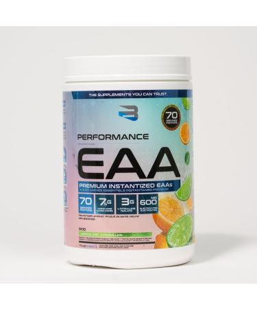 Believe Supplements Performance EAA - Essential Amino Acids Formula | Boost Muscle Recovery Performance & Hydration | Sugar-Free & Delicious Flavors Available! (70 servings Lemon Lime) Lemon Lime 70 servings - Buy Online on GoSupps.com